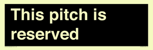 This pitch is reserved